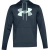 Under Armour mens Armour Fleece Big Logo Hoodie(Mechanic Blue (467)/Seaglass Blue)