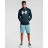 Under Armour mens Armour Fleece Big Logo Hoodie(Mechanic Blue (467)/Seaglass Blue)