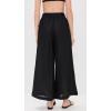 Vitamin A Women’s Tallows Linen Wide Leg Pant Swimsuit Cover Up(Black)