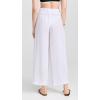 Vitamin A Women’s Tallows Linen Wide Leg Pant Swimsuit Cover Up(White)