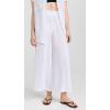 Vitamin A Women’s Tallows Linen Wide Leg Pant Swimsuit Cover Up(White)