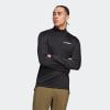 adidas Mens Terrex Multi Half-Zip Long Sleeve T-Shirt(Black)