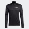 adidas Mens Terrex Multi Half-Zip Long Sleeve T-Shirt(Black)