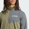 adidas Mens Terrex Multi Half-Zip Long Sleeve T-Shirt(Olive Strata)