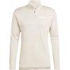 adidas Mens Terrex Multi Half-Zip Long Sleeve T-Shirt(Wonder Beige)