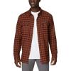 Columbia Men’s Flare Gun Stretch Flannel(Dark Amber Small Check)