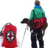 Fido Pro Airlift Emergency Dog Rescue Sling – Lightweight, Packable Dog Sling for Extra Large Dogs with 8-Point Support System for Safe Transport – Ideal for Hiking, Skiing – Fits Dogs 70-160 lbs(Red)