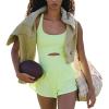 Free People womens Righteous Runsie(Sour Citrus)