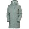 Helly Hansen Women’s Long Belfast Lightweight Waterproof Windproof Breathable Raincoat Jacket with Hood(485 Grey Cactus)