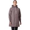 Helly Hansen Women’s Long Belfast Lightweight Waterproof Windproof Breathable Raincoat Jacket with Hood(656 Sparrow Grey)