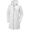 Helly Hansen Women’s Long Belfast Lightweight Waterproof Windproof Breathable Raincoat Jacket with Hood(White)