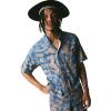 KAVU River Wrangler Short Sleeve Print Button Down Shirt(Circle Tie Dye)