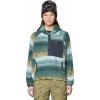 Mountain Hardwear Women’s Microchill Snap Neck Pullover(Blue Sage Gradient Stripe)