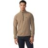 Mountain Hardwear mens Microchill 1/4 Zip Pullover(Trail Dust Heather)