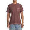 RVCA Men’s Premium Red Stitch Short Sleeve Graphic Tee Shirt(Ptc Stripe/Red Earth)
