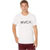 RVCA Men’s Premium Red Stitch Short Sleeve Graphic Tee Shirt(White/Black)