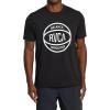 RVCA Mens Sport Regular Fit Athletic Breathable Tees(Black (Ball))
