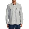 RVCA Men’s Thatll Work Flannel Long Sleeve Woven Shirt(Va Cpo Shirt/Grey Marle)