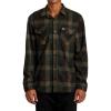 RVCA Men’s Thatll Work Flannel Long Sleeve Woven Shirt(Vacancy | Chocolate)