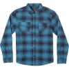 RVCA Men’s Thatll Work Flannel Long Sleeve Woven Shirt(Vesuvio/Deep Ocean)