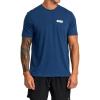 RVCA Men’s Va Mark Short Sleeve Dri-Release T-Shirt(Army Blue (Icon))