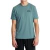 RVCA Men’s Va Mark Short Sleeve Dri-Release T-Shirt(Pine Grey (Icon))