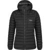 Rab Women’s Infinity Microlight Down Gore-Tex Infinium Jacket for Hiking, Climbing, Skiing, & Casual(Black)