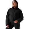 Stoic, Cropped Boxy Snap Front Puffer – Women’s(Black)