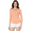 TravisMathew Womens Cloud Henley Long Sleeve(Canyon Sunset)