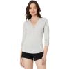 TravisMathew Womens Cloud Henley Long Sleeve(Light Grey)