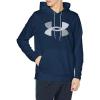 Under Armour mens Armour Fleece Big Logo Hoodie(Academy Blue (408)/Black)