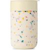W&P Porter Ceramic Mug w/ Protective Silicone Sleeve, Terrazzo Charcoal 12 Ounces | On-the-Go | Reusable Cup for Coffee or Tea | Portable | Dishwasher Safe(Terazzo Cream)