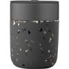 W&P Porter Ceramic Mug w/ Protective Silicone Sleeve, Terrazzo Charcoal 12 Ounces | On-the-Go | Reusable Cup for Coffee or Tea | Portable | Dishwasher Safe(Terrazzo Charcoal)