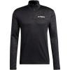 adidas Mens Terrex Multi Half-Zip Long Sleeve T-Shirt(Black)