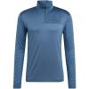 adidas Mens Terrex Multi Half-Zip Long Sleeve T-Shirt(Wonder Steel)
