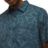 prAna Men’s Lost Sol Printed Short Sleeve Shirt Standard Fit(Grey Blue Cracked Earth)