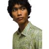 prAna Men’s Lost Sol Printed Short Sleeve Shirt Standard Fit(Juniper Green Fronds)