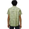 prAna Men’s Lost Sol Printed Short Sleeve Shirt Standard Fit(Juniper Green Fronds)