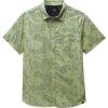 prAna Men’s Lost Sol Printed Short Sleeve Shirt Standard Fit(Juniper Green Fronds)