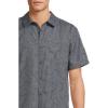 prAna Men’s Lost Sol Printed Short Sleeve Shirt Standard Fit(Thundercloud Seedling)