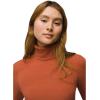prAna Women’s Foundation Rib Turtleneck(Terracotta Heather)