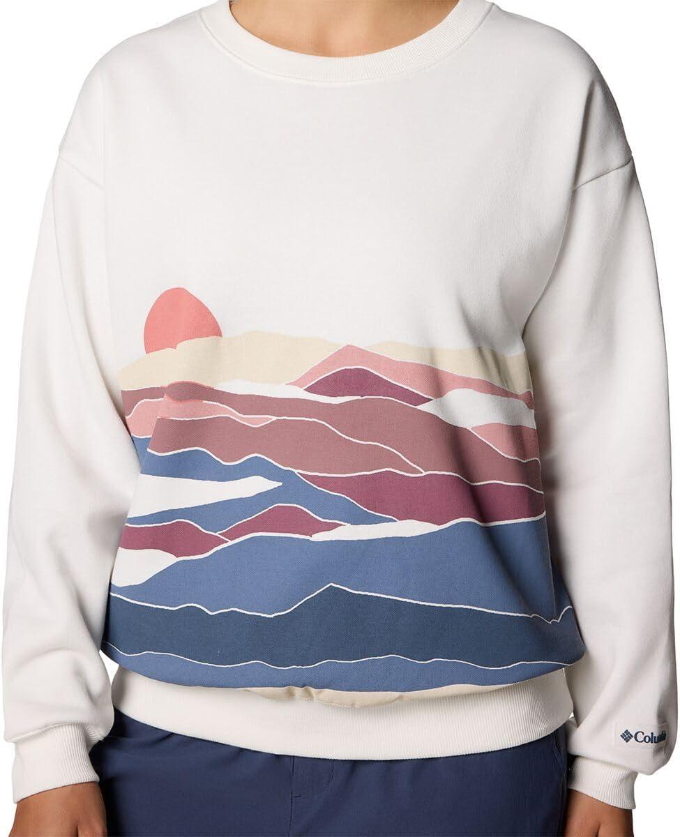 imageColumbia Meridian Creek Crew Sweatshirt  Womens Sea SaltFoggy Hillscape L