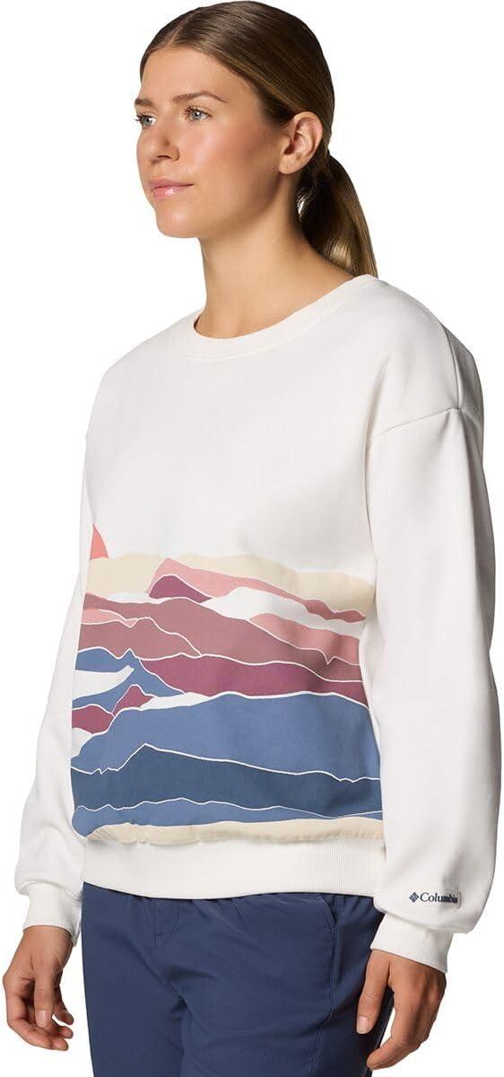 imageColumbia Meridian Creek Crew Sweatshirt  Womens Sea SaltFoggy Hillscape XL
