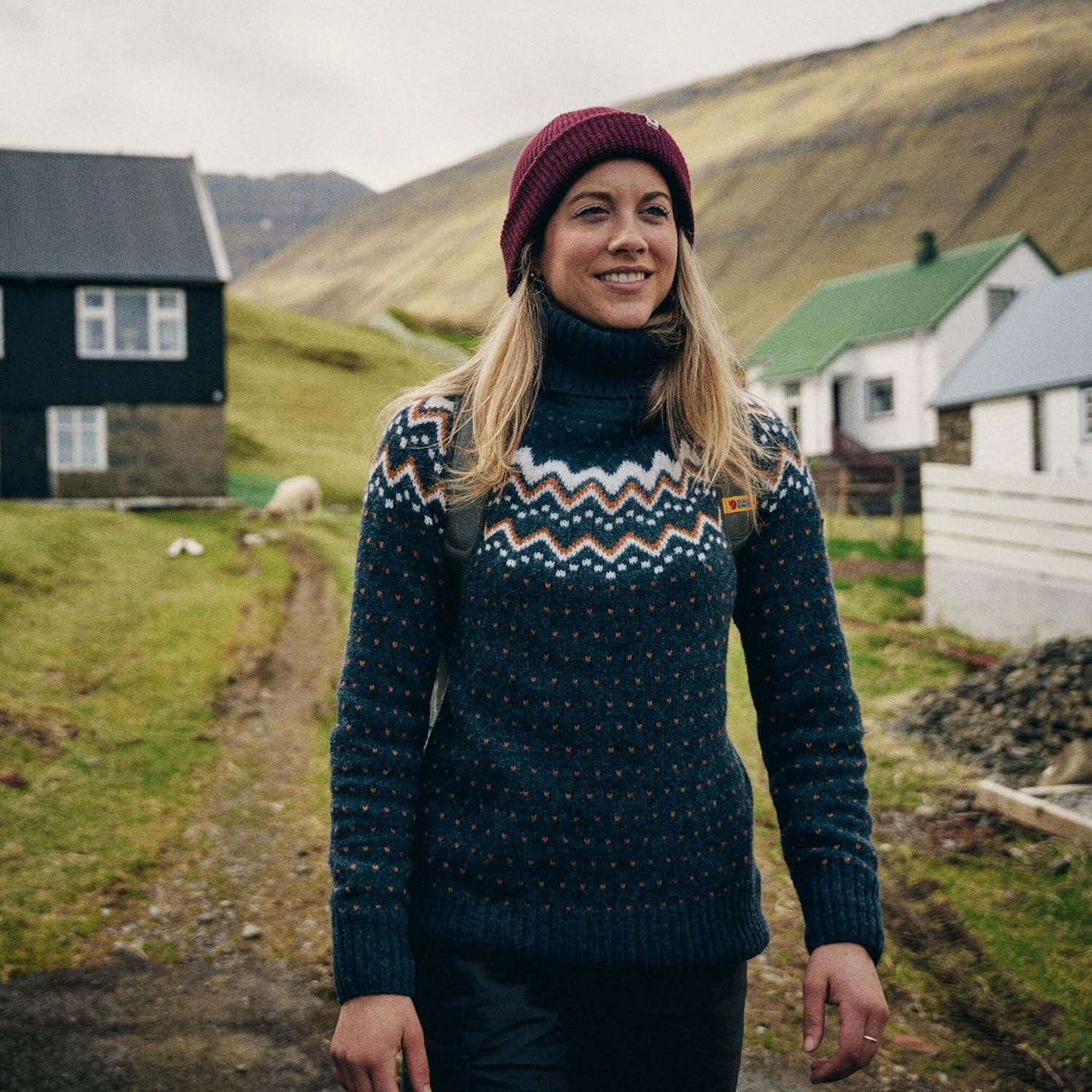 imageFjallraven Womens vik Knit Roller NeckNavyDark Navy