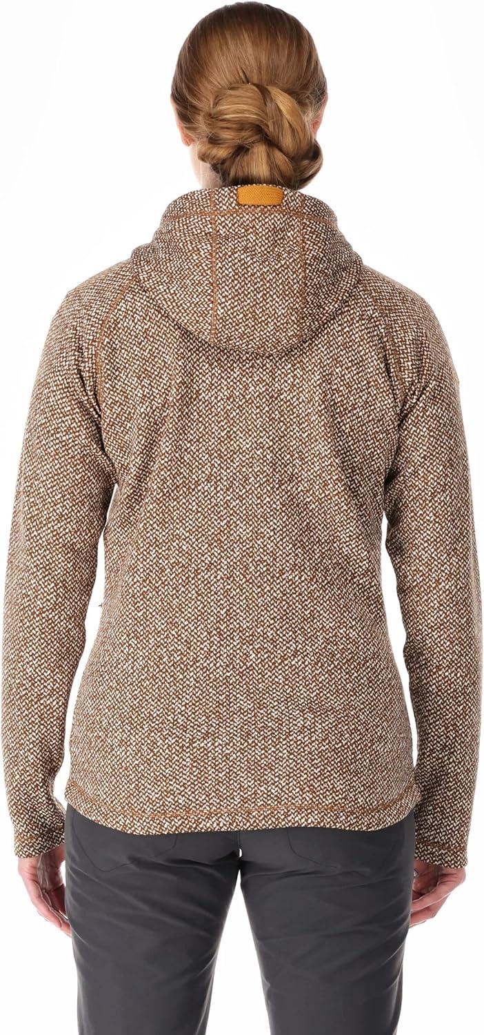 imageRab Womens Amy Hoodie FullZip Casual Lightweight Fashion SweaterKnit FleeceCaramel