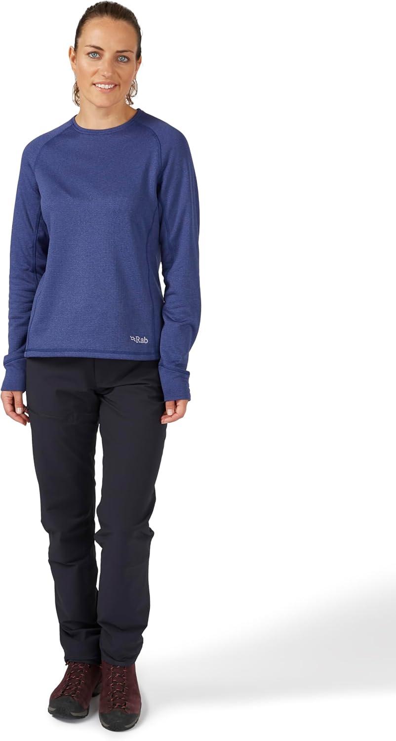 imageRab Womens Nexus Crew Lightweight Long Sleeve Fleece for Hiking ampamp ClimbingPatriot Blue