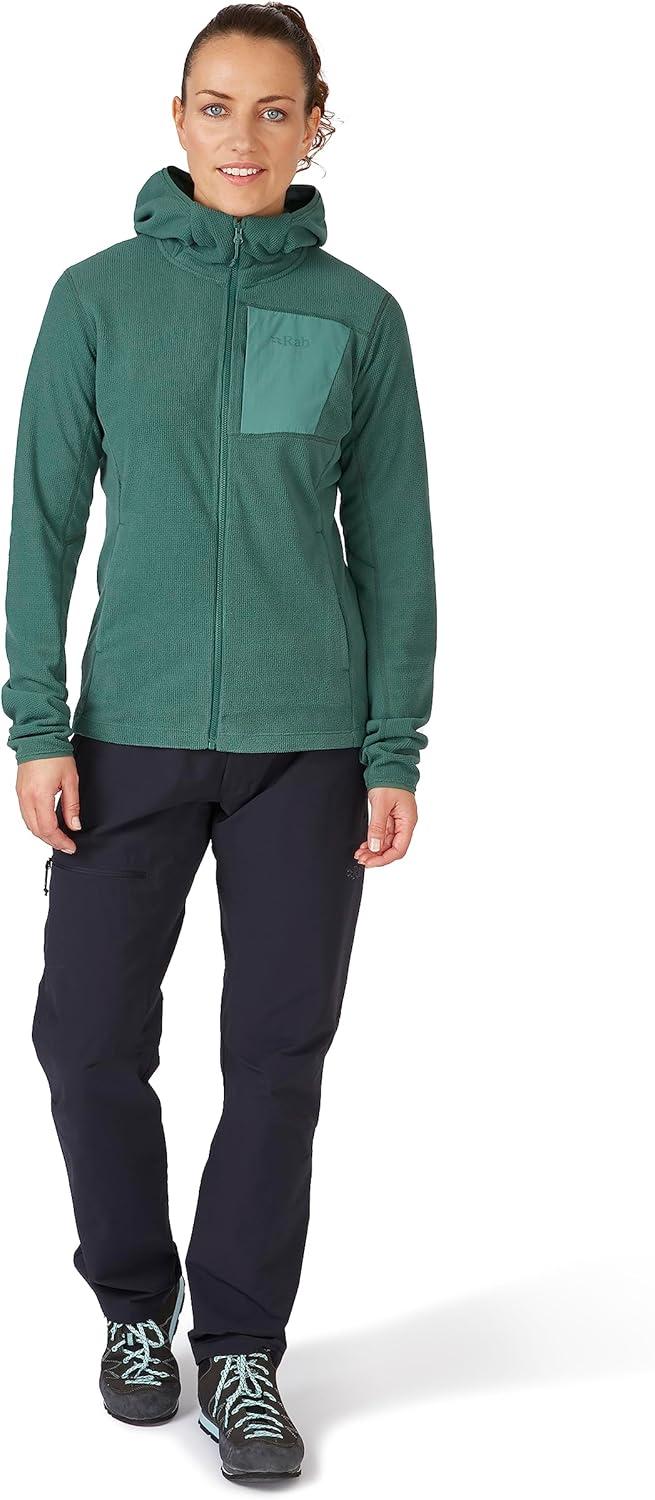imageRab Womens Tecton Hoody  FullZip Fleece Jacket for Hiking ampamp ClimbingGreen Slate