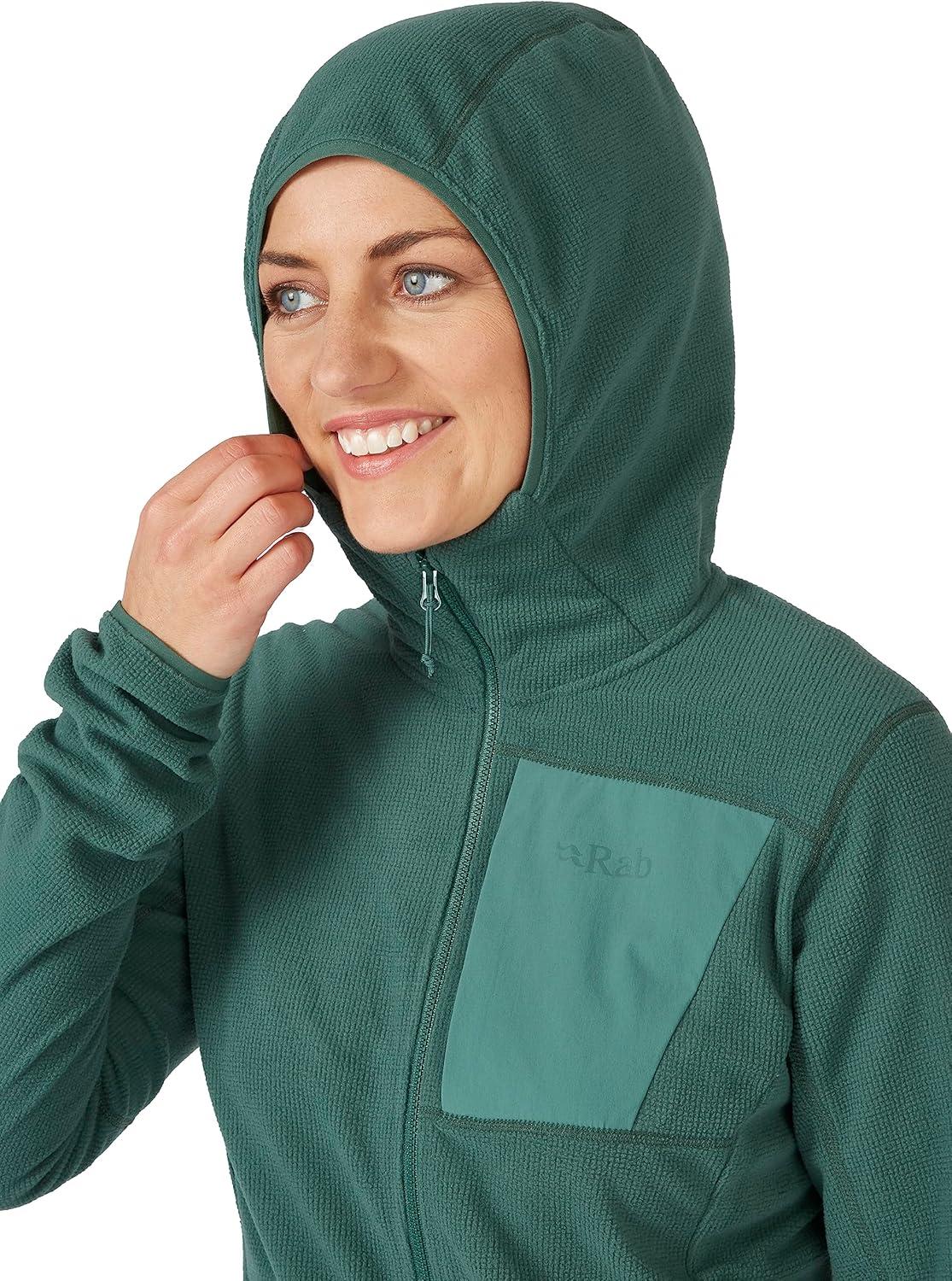 imageRab Womens Tecton Hoody  FullZip Fleece Jacket for Hiking ampamp ClimbingGreen Slate