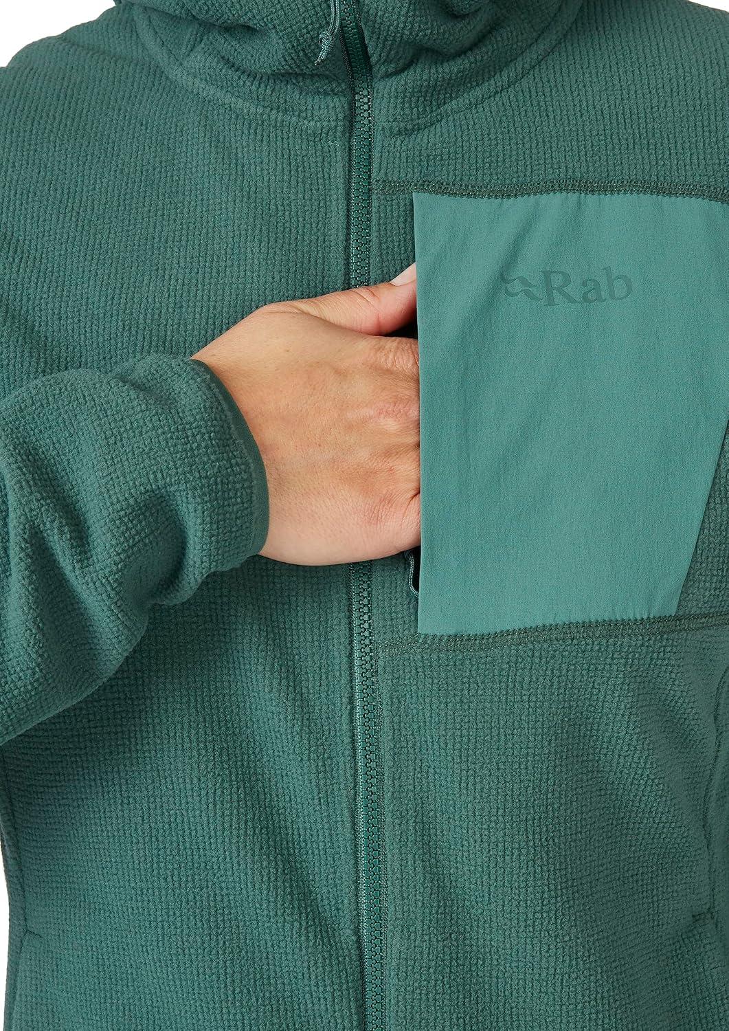 imageRab Womens Tecton Hoody  FullZip Fleece Jacket for Hiking ampamp ClimbingGreen Slate