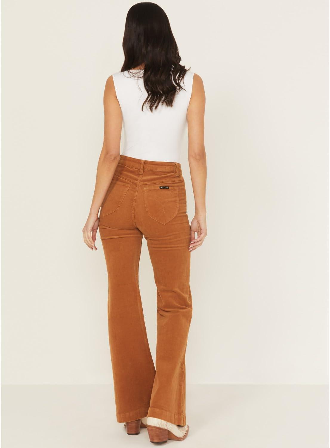 imageRollas Womens Corduroy Flare Jeans  12336 32W x 32L Tan